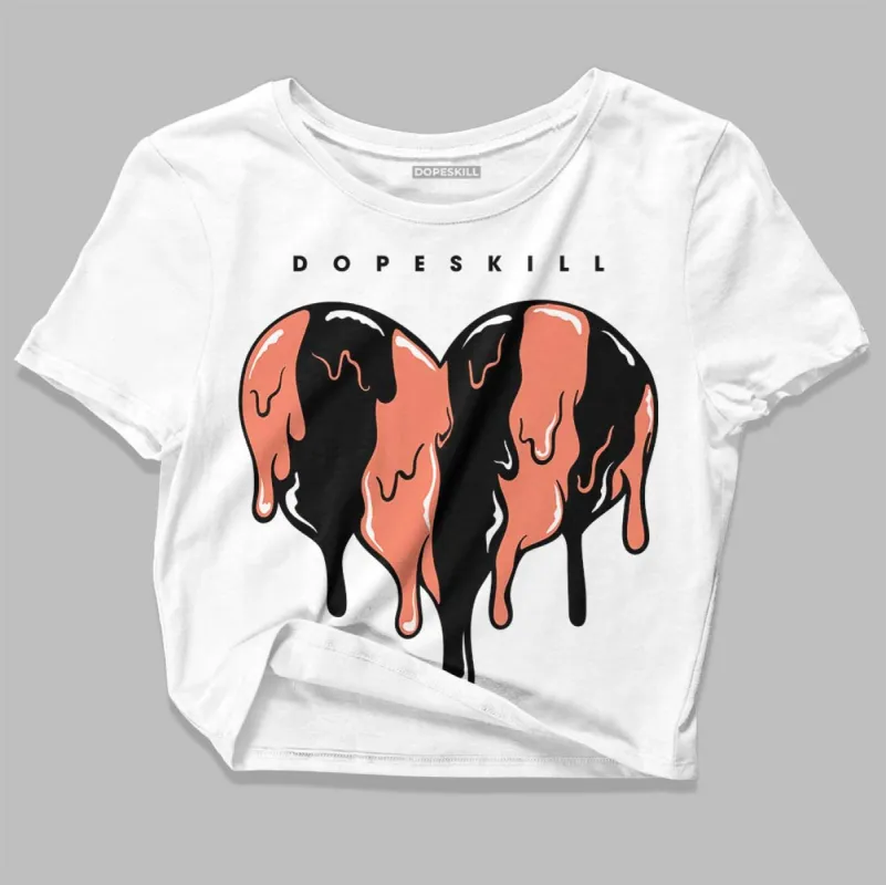 Dunk Amber Brown DopeSkill Women's Crop Top Slime Drip Heart Graphic sold by DopeSkill