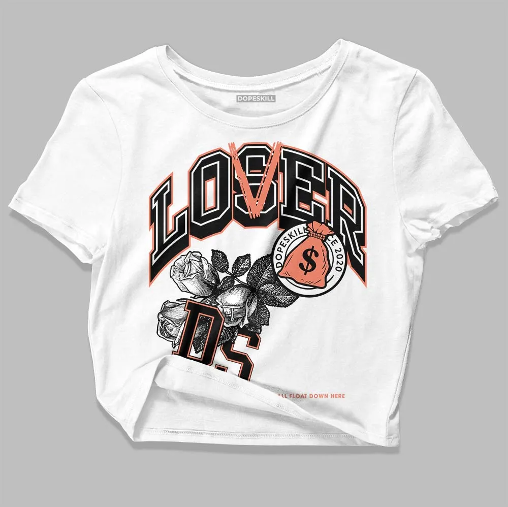 Dunk Amber Brown DopeSkill Women's Crop Top Loser Lover Graphic sold by DopeSkill