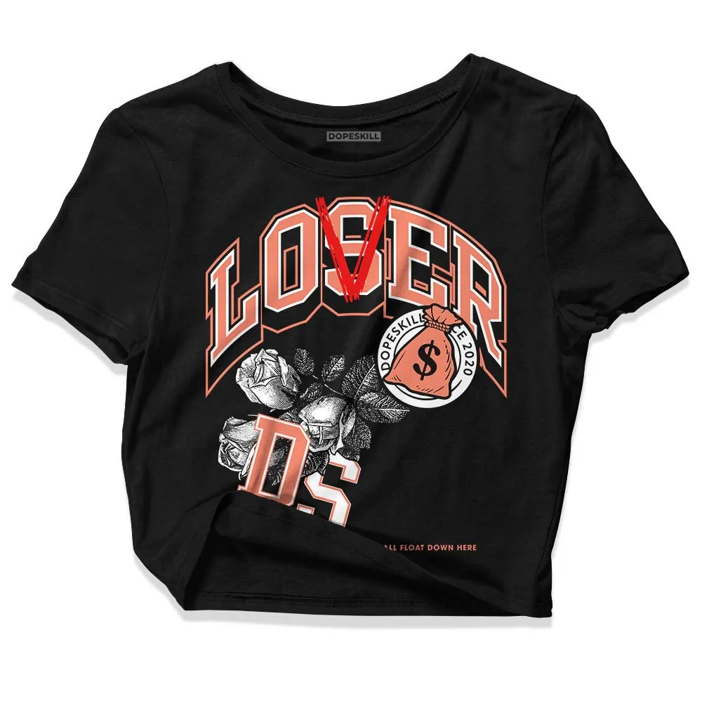 Dunk Amber Brown DopeSkill Women's Crop Top Loser Lover Graphic sold by DopeSkill product image thumbnail 2