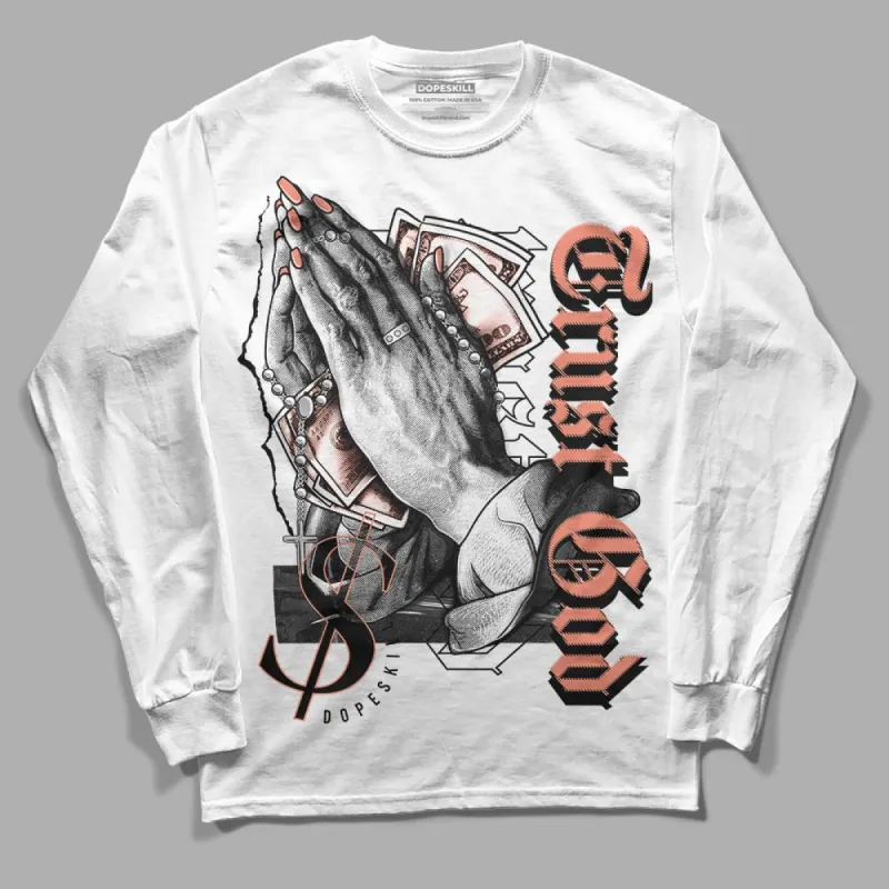 Dunk Amber Brown DopeSkill Long Sleeve T-Shirt Trust God Graphic made by DopeSkill