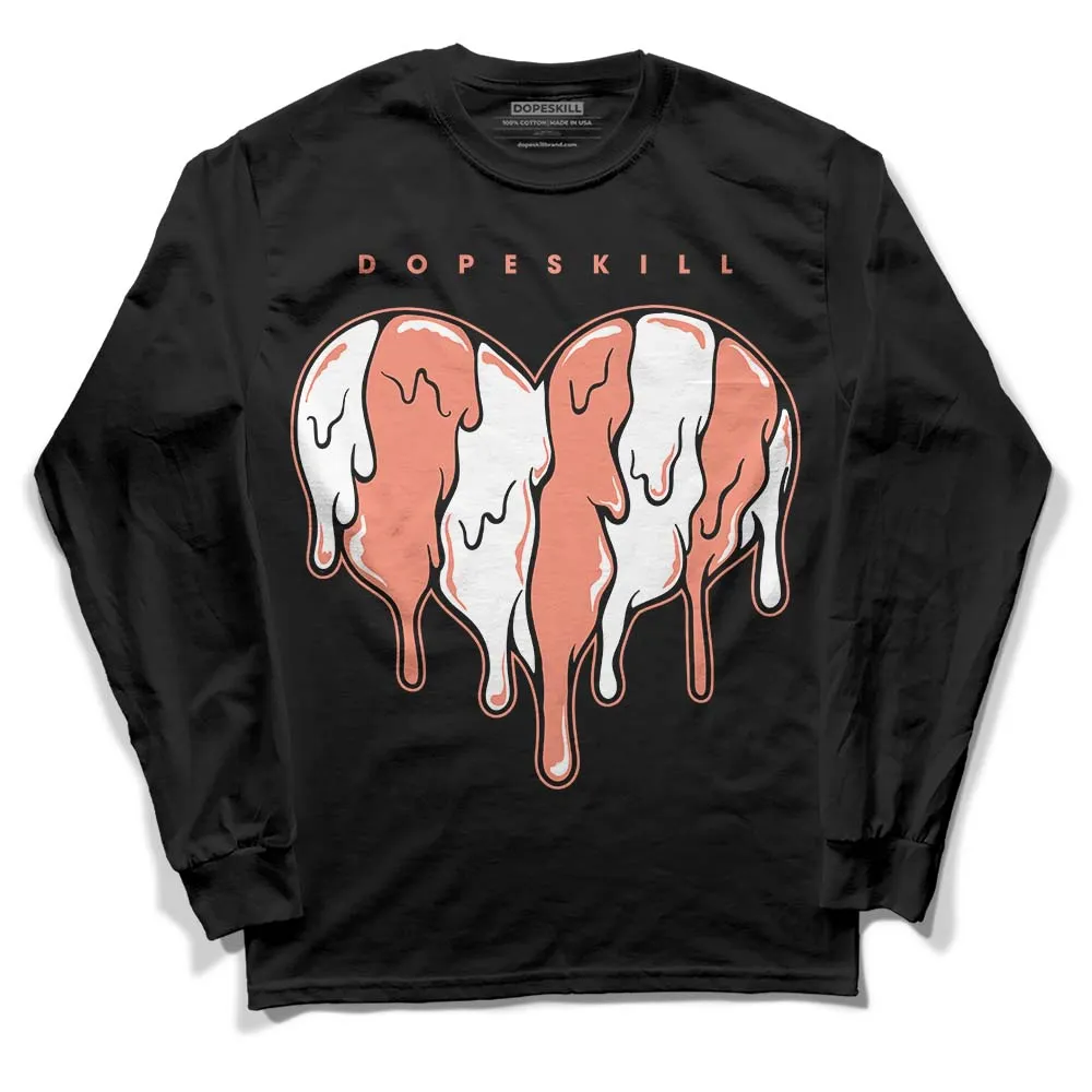 Dunk Amber Brown DopeSkill Long Sleeve T-Shirt Slime Drip Heart Graphic sold by DopeSkill product image thumbnail 2