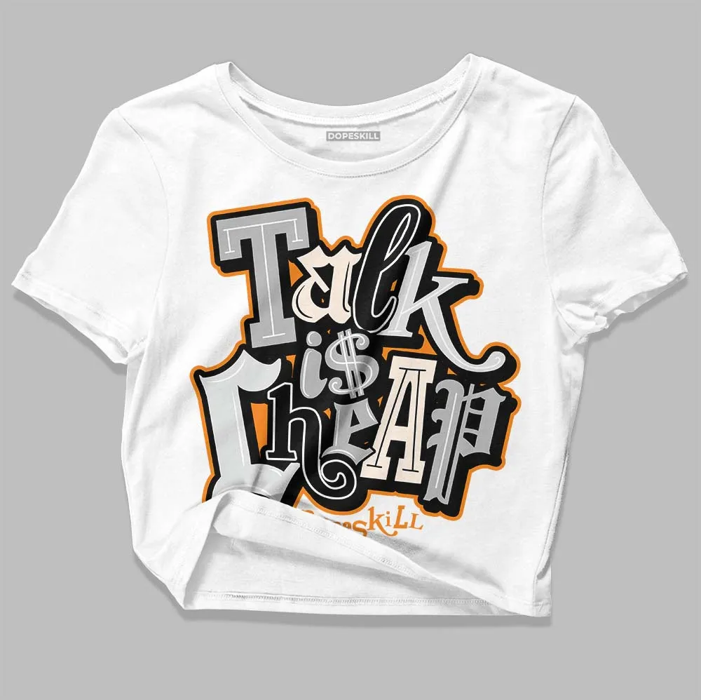 Dunk Cool Grey DopeSkill Women's Crop Top Talk Is Chip Graphic sold by DopeSkill product image thumbnail 2