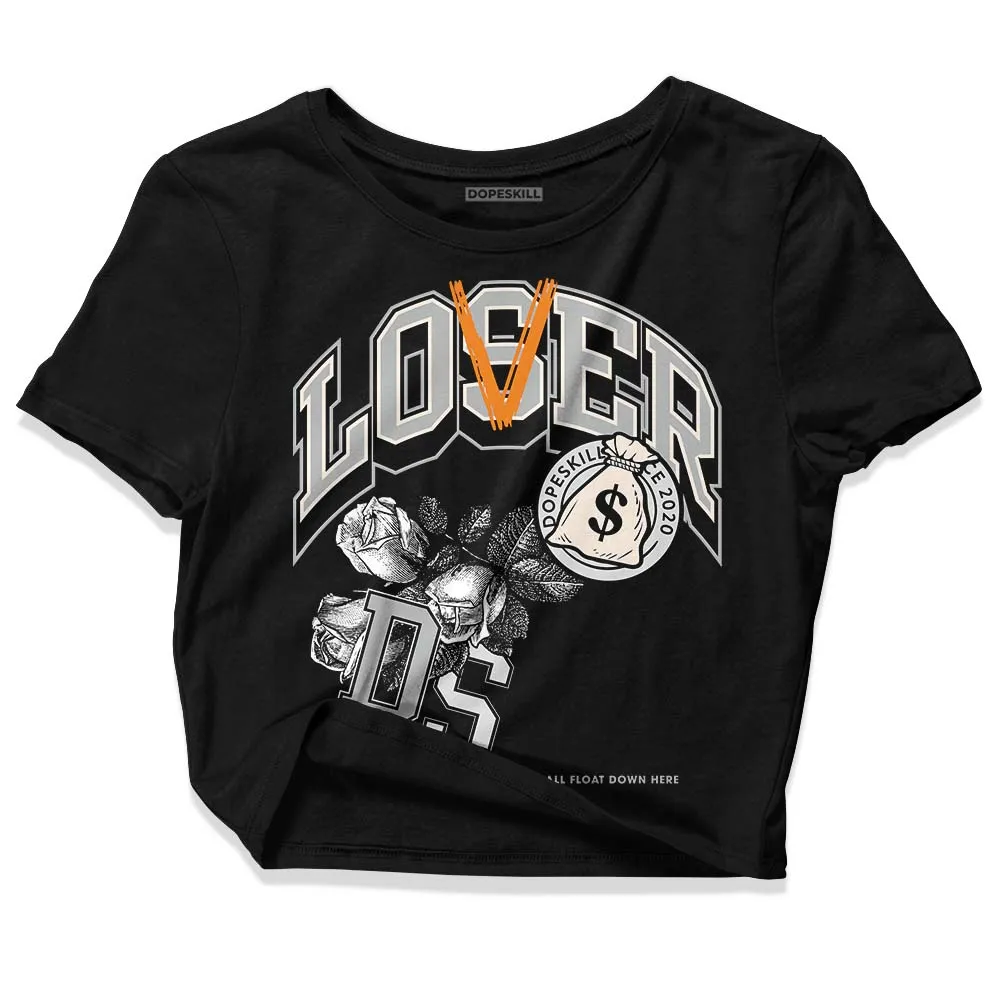 Dunk Cool Grey DopeSkill Women's Crop Top Loser Lover Graphic sold by DopeSkill