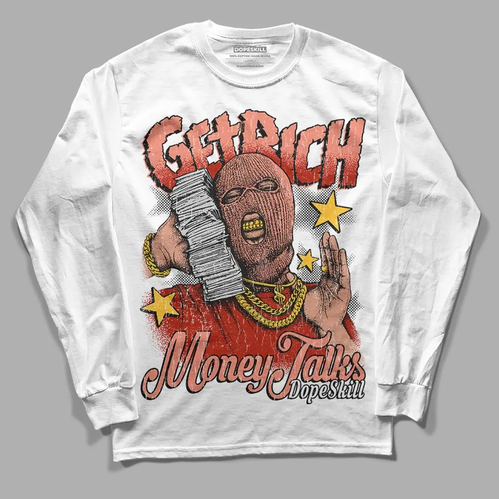 Dunk Amber Brown DopeSkill Long Sleeve T-Shirt Get Rich Graphic sold by DopeSkill