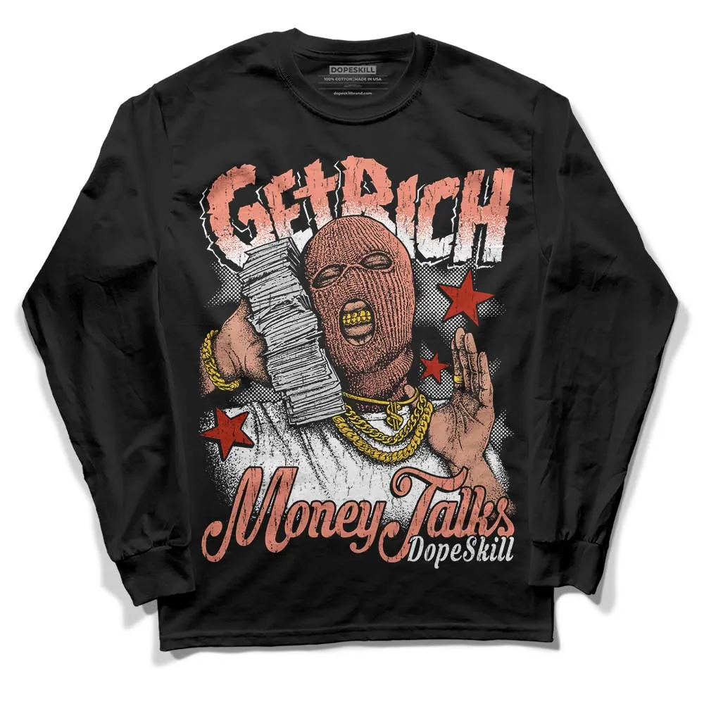 Dunk Amber Brown DopeSkill Long Sleeve T-Shirt Get Rich Graphic sold by DopeSkill product image thumbnail 2
