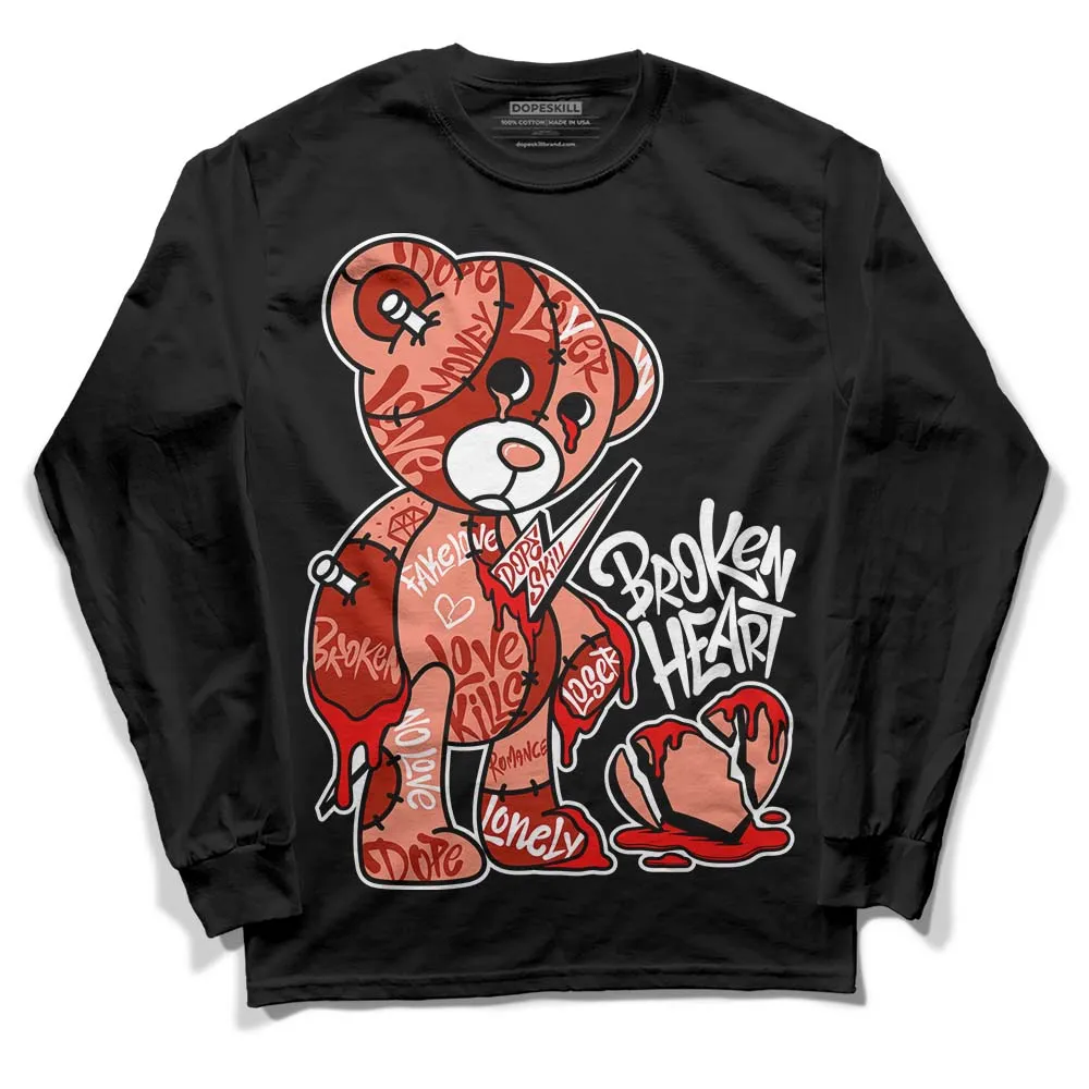 Dunk Amber Brown DopeSkill Long Sleeve T-Shirt Broken Heart Graphic sold by DopeSkill product image thumbnail 2