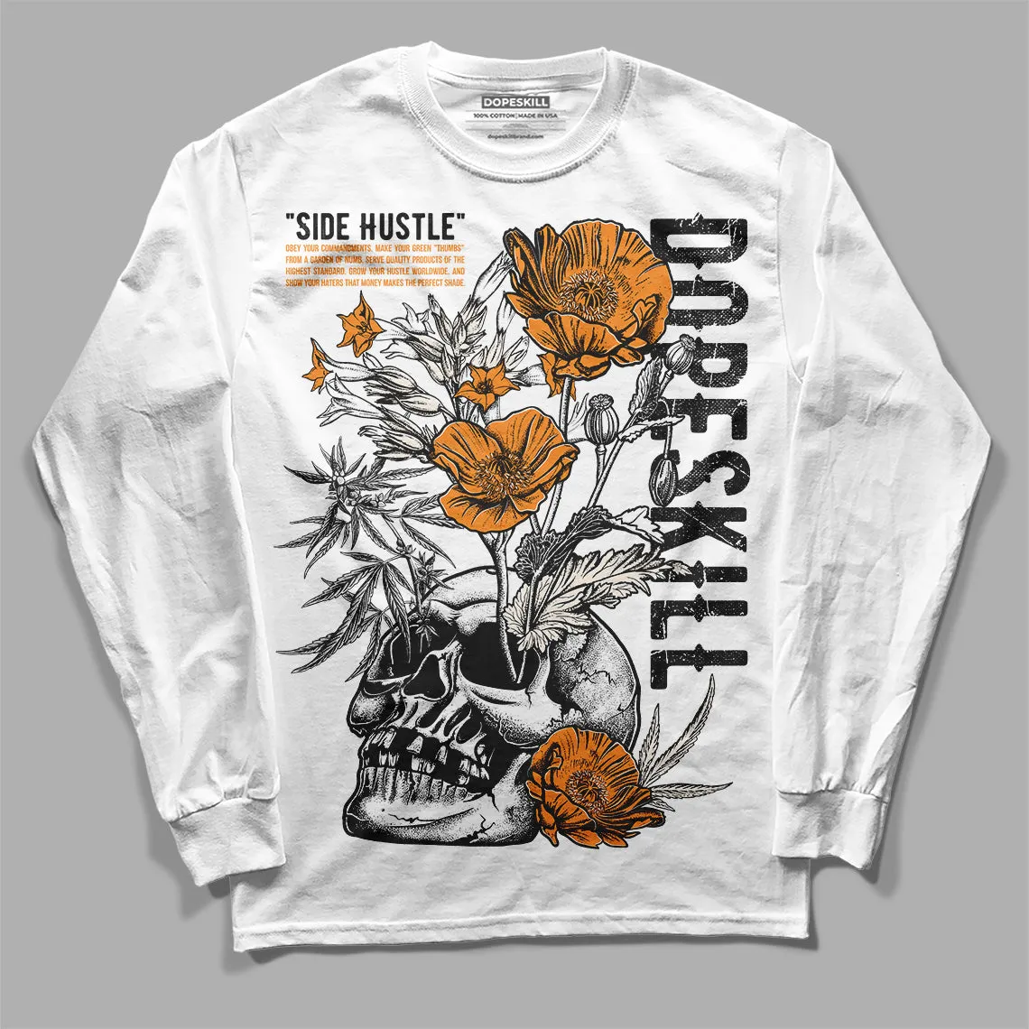 Dunk Cool Grey DopeSkill Long Sleeve T-Shirt Side Hustle Graphic sold by DopeSkill product image thumbnail 2