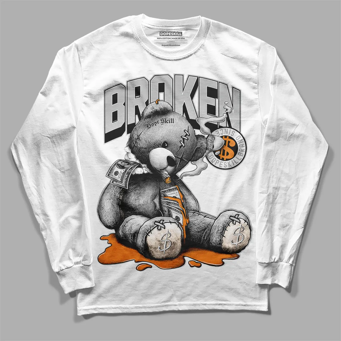 Dunk Cool Grey DopeSkill Long Sleeve T-Shirt Sick Bear Graphic sold by DopeSkill product image thumbnail 2