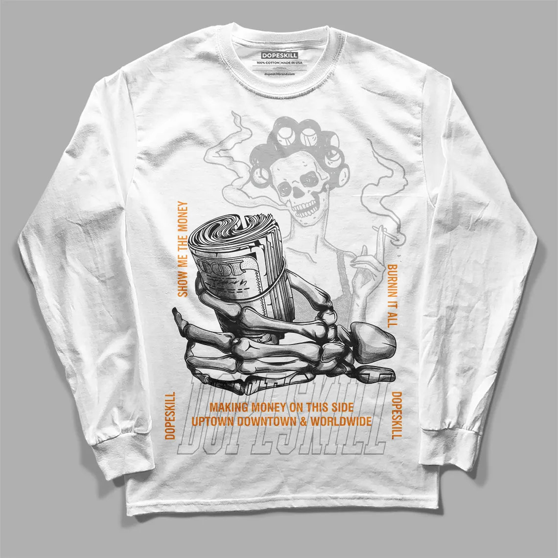 Dunk Cool Grey DopeSkill Long Sleeve T-Shirt Show Me The Money Graphic sold by DopeSkill product image thumbnail 2