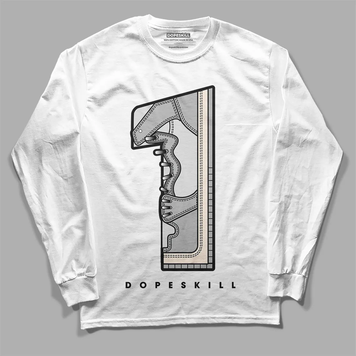 Dunk Cool Grey DopeSkill Long Sleeve T-Shirt No.1 Graphic sold by DopeSkill product image thumbnail 2