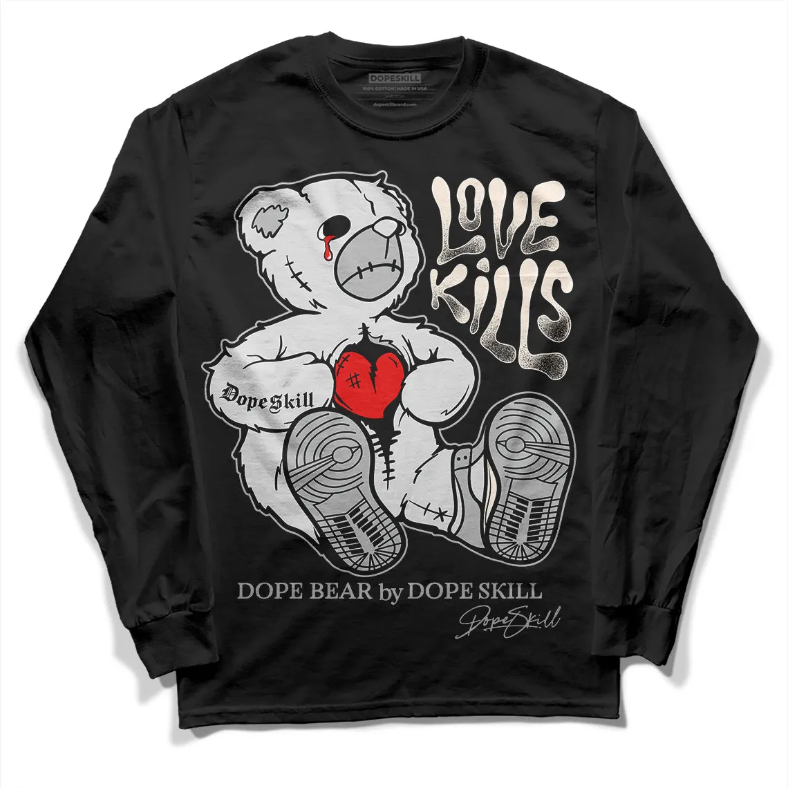 Dunk Cool Grey DopeSkill Long Sleeve T-Shirt Love Kills Graphic sold by DopeSkill