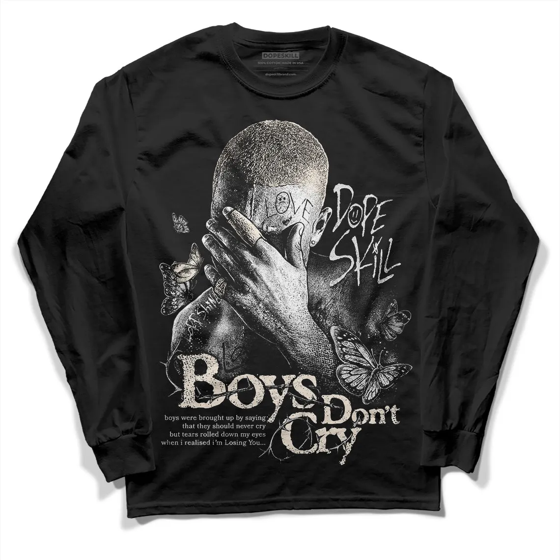 Dunk Cool Grey DopeSkill Long Sleeve T-Shirt Boys Don't Cry Graphic sold by DopeSkill