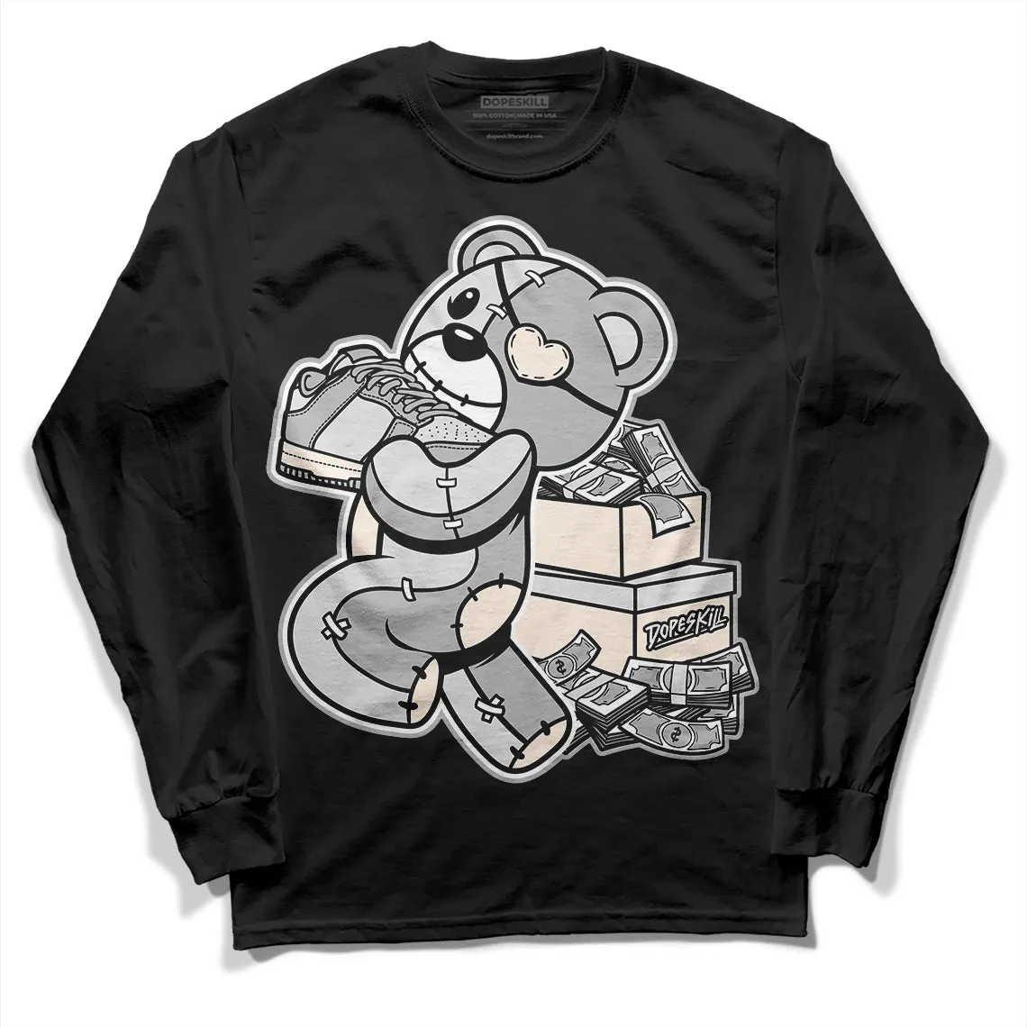 Dunk Cool Grey DopeSkill Long Sleeve T-Shirt Bear Steals Sneaker Graphic sold by DopeSkill