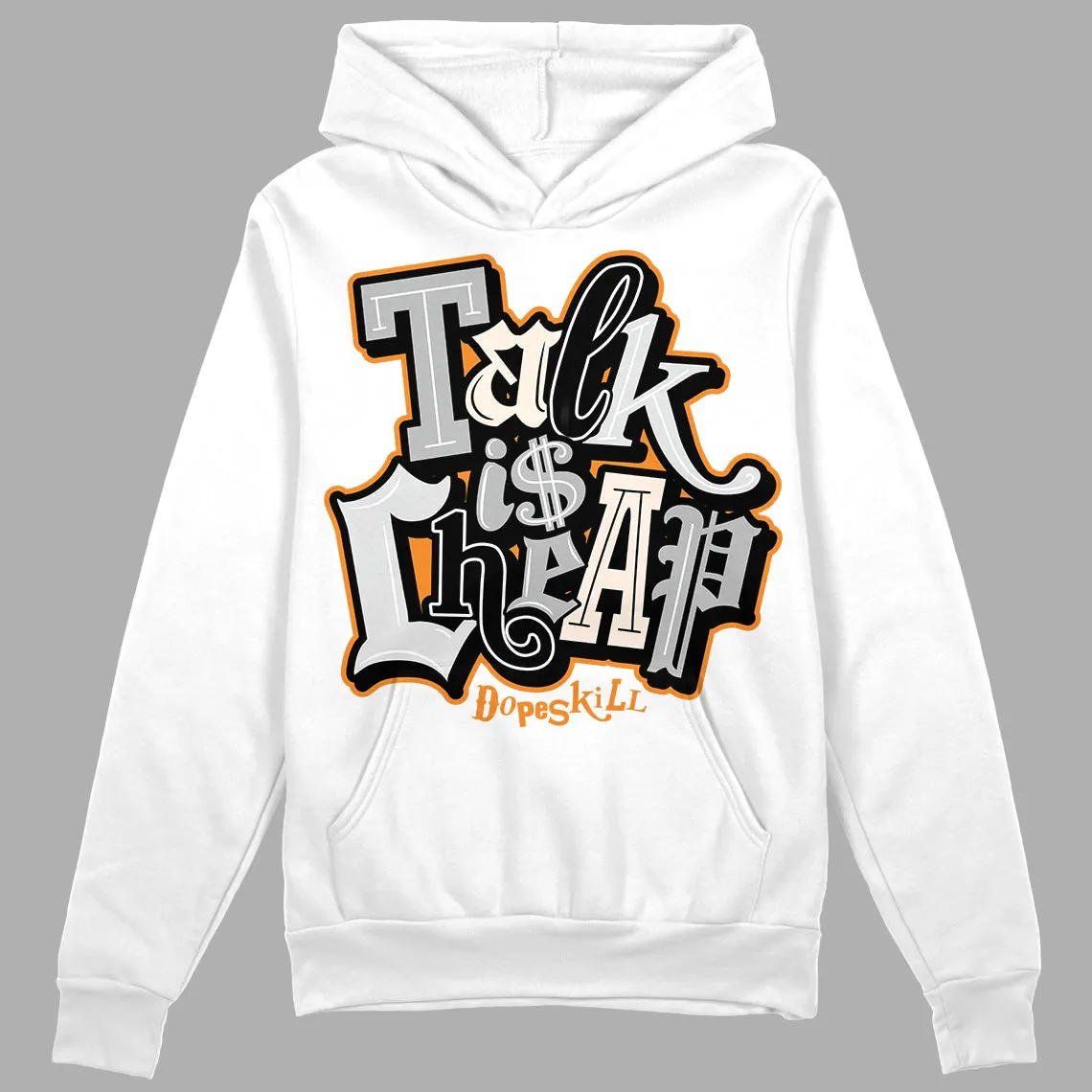 Dunk Cool Grey DopeSkill Hoodie Sweatshirt Talk Is Chip Graphic sold by DopeSkill product image thumbnail 2