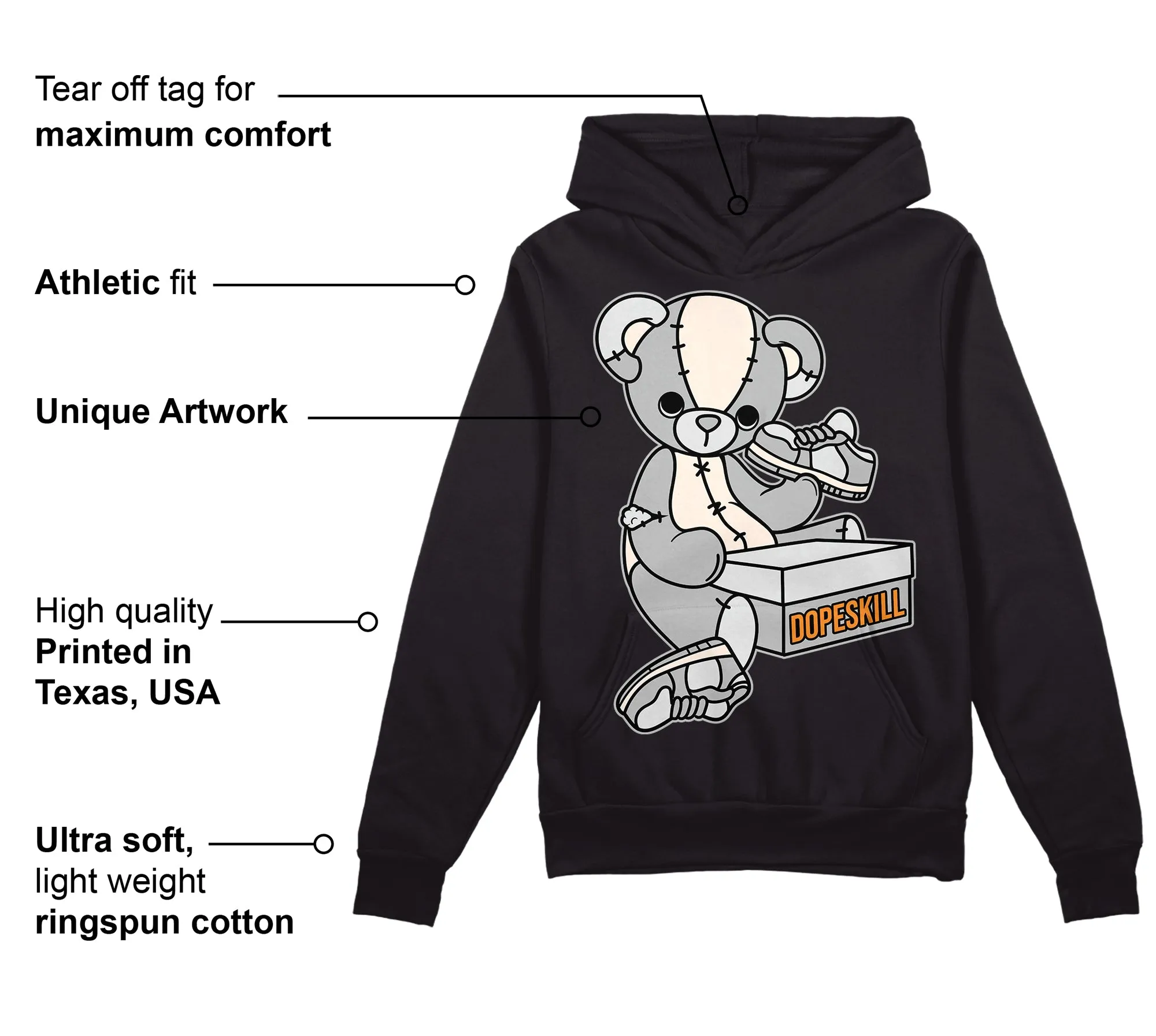 Dunk Cool Grey DopeSkill Hoodie Sweatshirt Sneakerhead BEAR Graphic sold by DopeSkill product image thumbnail 3