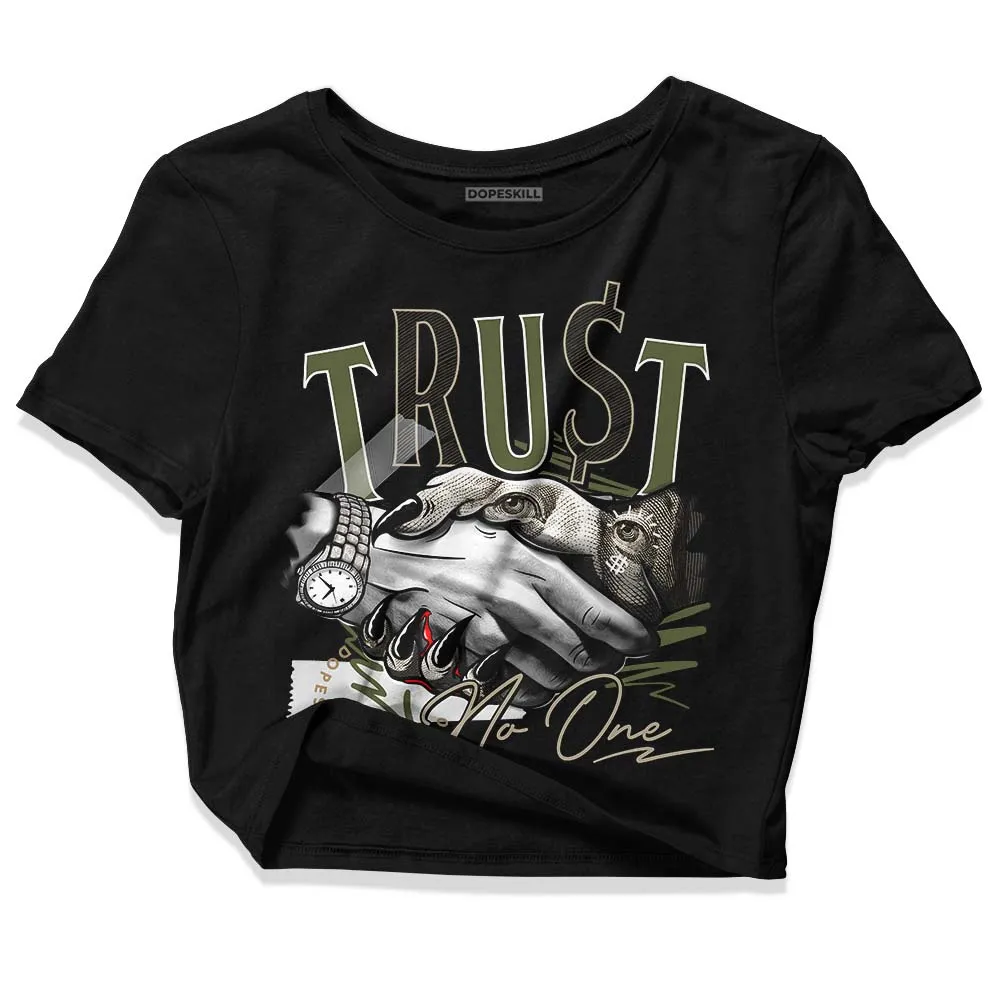 Max 90 Neutral Olive DopeSkill Women's Crop Top Trust No One Graphic sold by DopeSkill