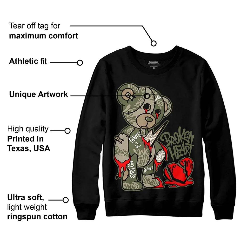 Max 90 Neutral Olive DopeSkill Sweatshirt Broken Heart Graphic sold by DopeSkill product image thumbnail 3