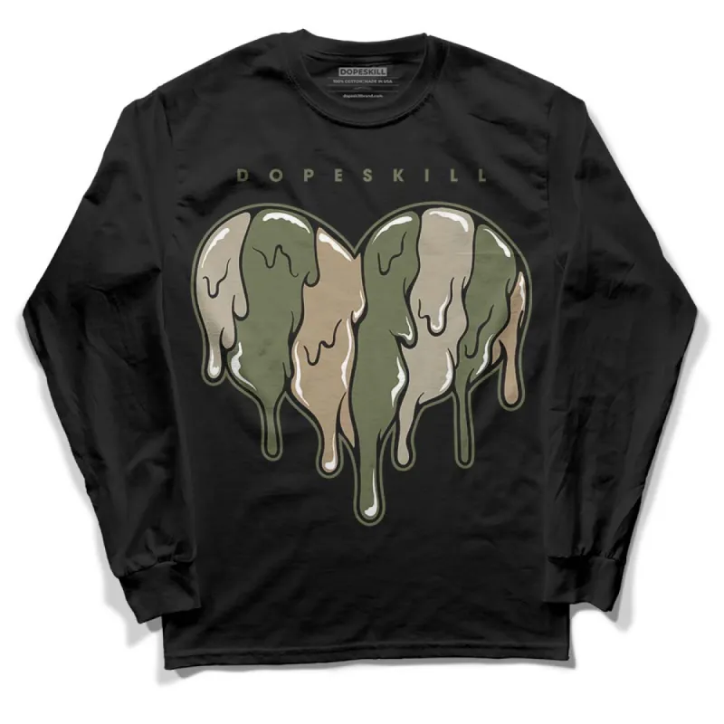 Max 90 Neutral Olive DopeSkill Long Sleeve T-Shirt Slime Drip Heart Graphic sold by DopeSkill