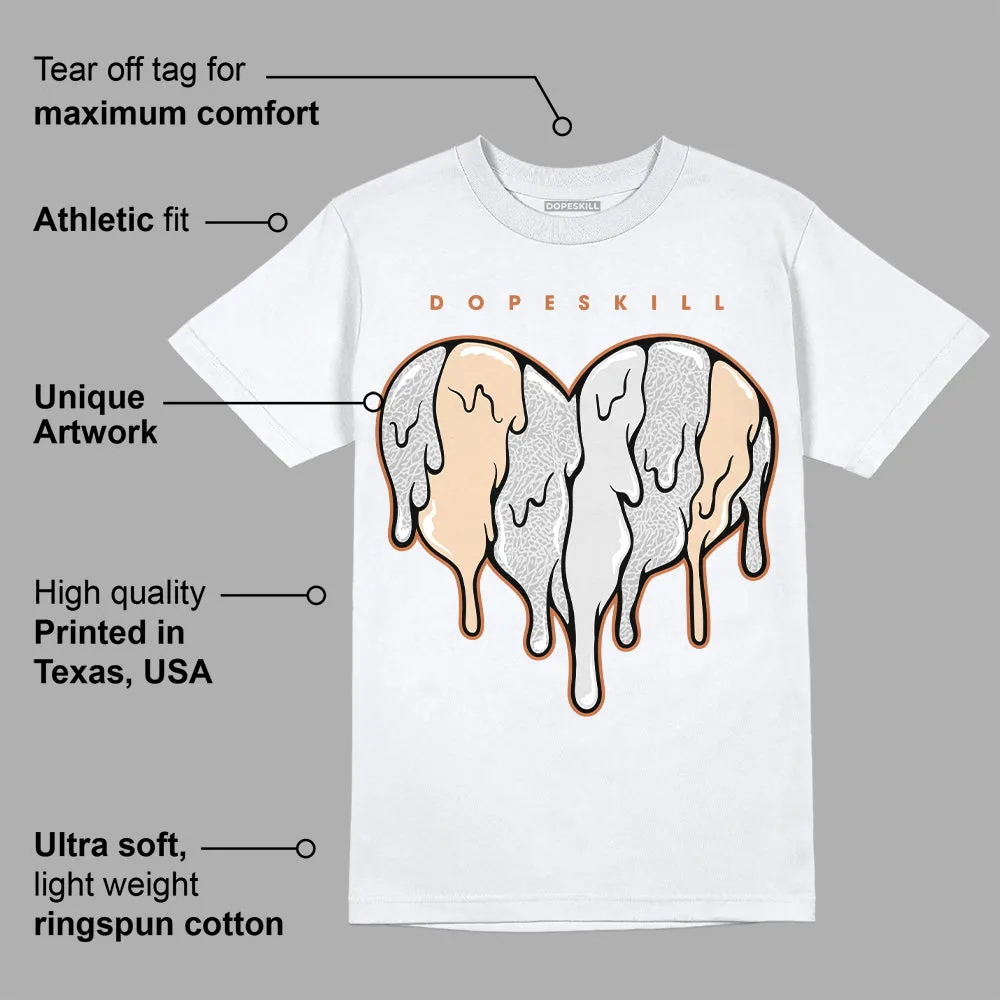 Craft Ivory 3s DopeSkill T-Shirt Slime Drip Heart Graphic sold by DopeSkill product image thumbnail 3