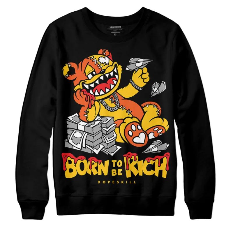 Yellow Collection DopeSkill Sweatshirt Born To Be Rich Graphic sold by DopeSkill