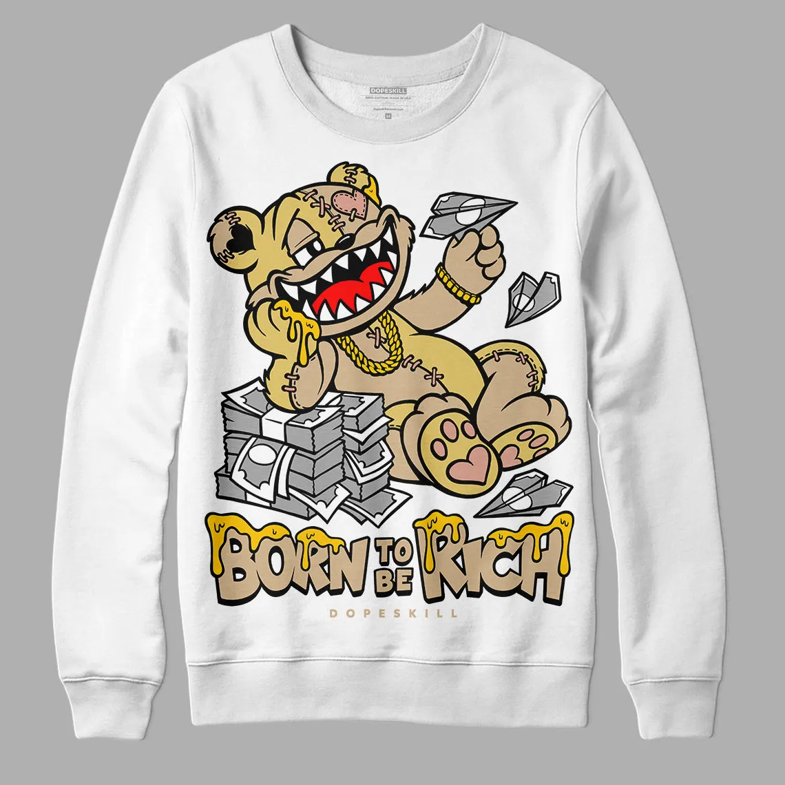 TAN Collection DopeSkill Sweatshirt Born To Be Rich Graphic sold by DopeSkill product image thumbnail 2