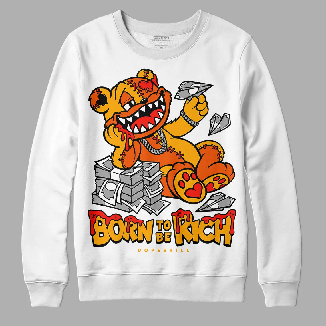 Black Taxi 12s DopeSkill Sweatshirt Born To Be Rich Graphic sold by DopeSkill product image thumbnail 2