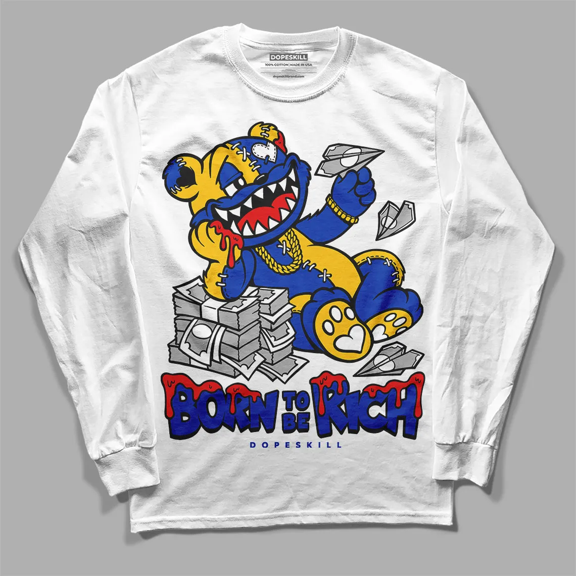 Laney 14s DopeSkill Long Sleeve T-Shirt Born To Be Rich Graphic sold by DopeSkill product image thumbnail 2