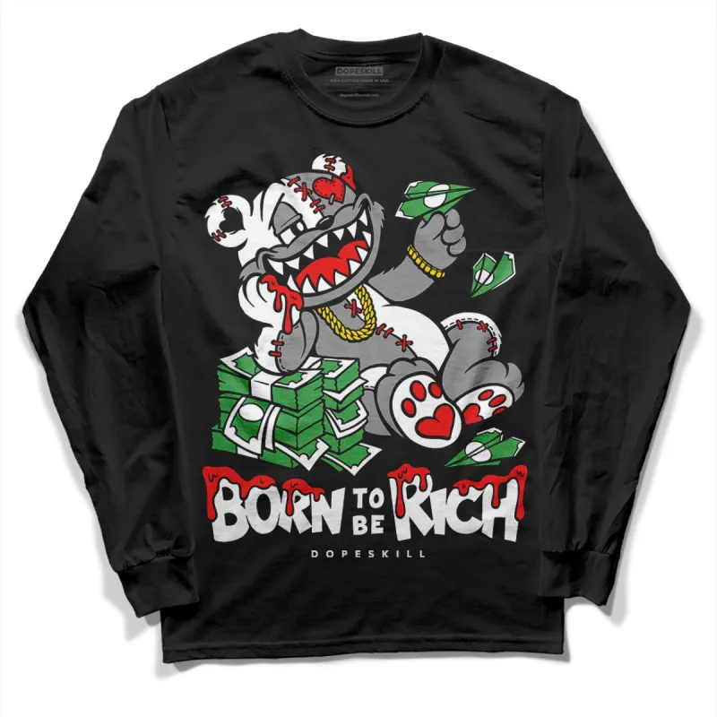 Dunk Panda White Black DopeSkill Long Sleeve T-Shirt Born To Be Rich Graphic sold by DopeSkill