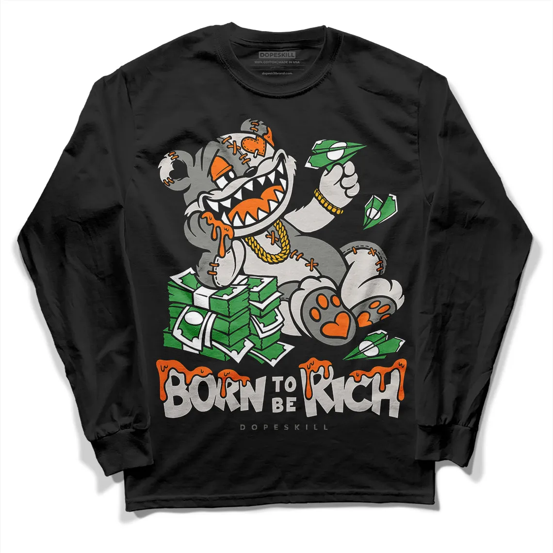 Craft 5s DopeSkill Long Sleeve T-Shirt Born To Be Rich Graphic sold by DopeSkill