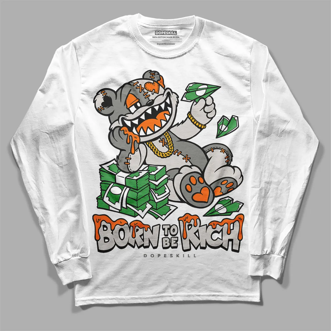 Craft 5s DopeSkill Long Sleeve T-Shirt Born To Be Rich Graphic sold by DopeSkill product image thumbnail 2