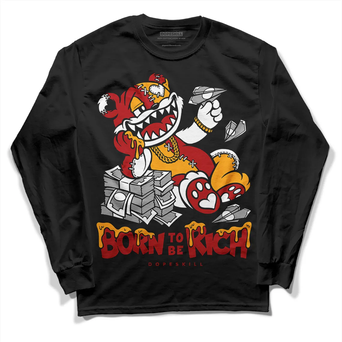 Cardinal 7s DopeSkill Long Sleeve T-Shirt Born To Be Rich Graphic sold by DopeSkill product image thumbnail 2