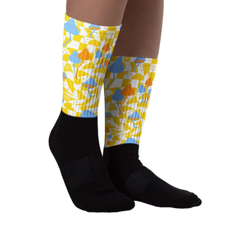 Yellow Ochre 6s DopeSkill Sublimated Socks Mushroom Graphic sold by DopeSkill product image thumbnail 2