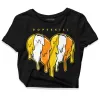 Yellow Ochre 6s DopeSkill Women's Crop Top Slime Drip Heart Graphic sold by DopeSkill