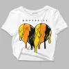 Yellow Ochre 6s DopeSkill Women's Crop Top Slime Drip Heart Graphic sold by DopeSkill