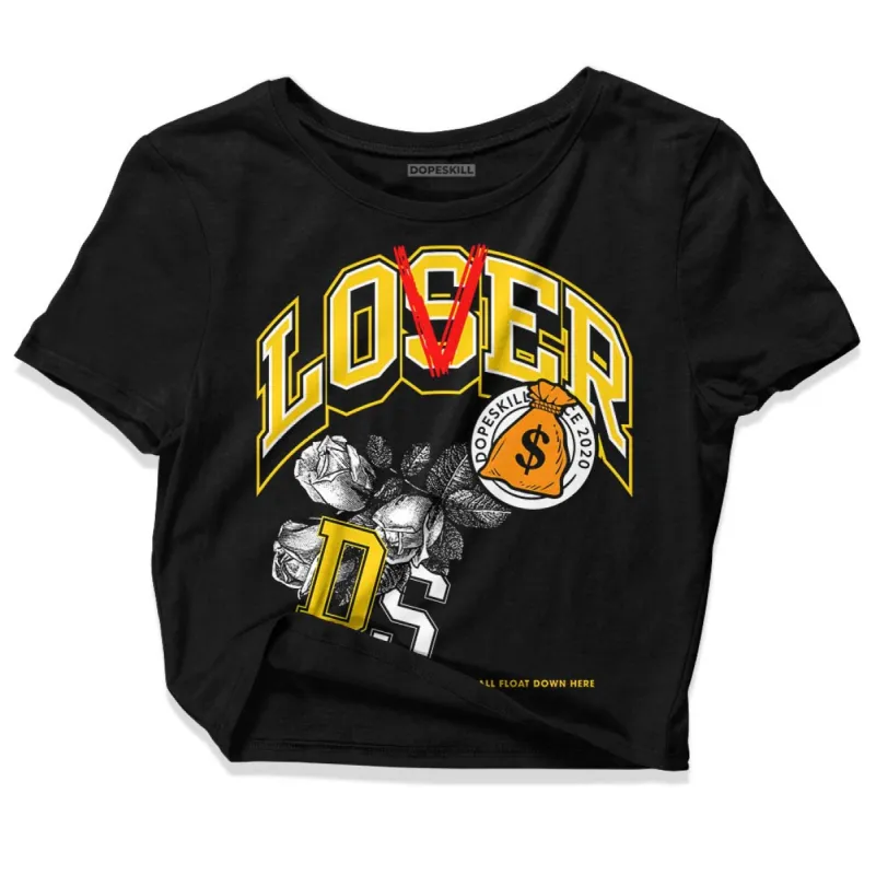 Yellow Ochre 6s DopeSkill Women's Crop Top Loser Lover Graphic sold by DopeSkill