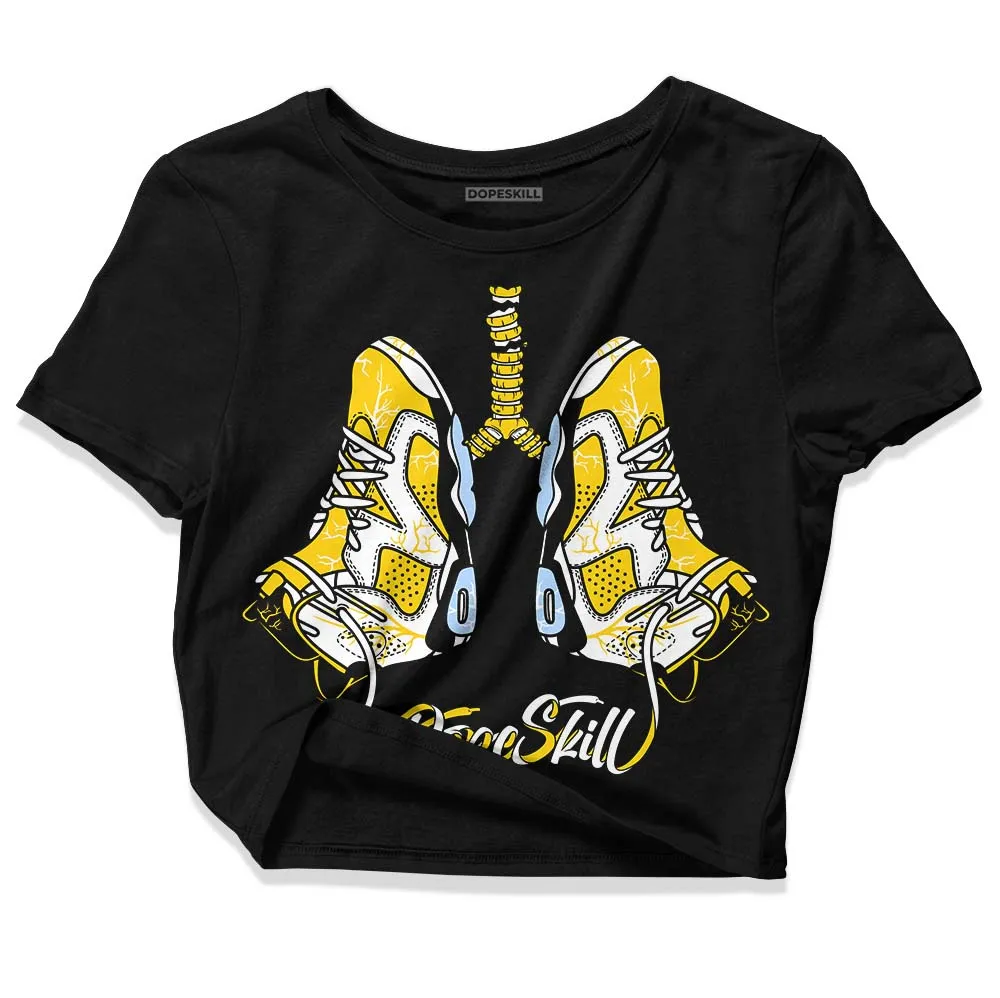 Yellow Ochre 6s DopeSkill Women's Crop Top Breathe Graphic sold by DopeSkill