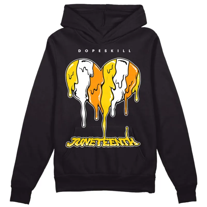 Yellow Ochre 6s DopeSkill Hoodie Sweatshirt Juneteenth Heart Graphic sold by DopeSkill