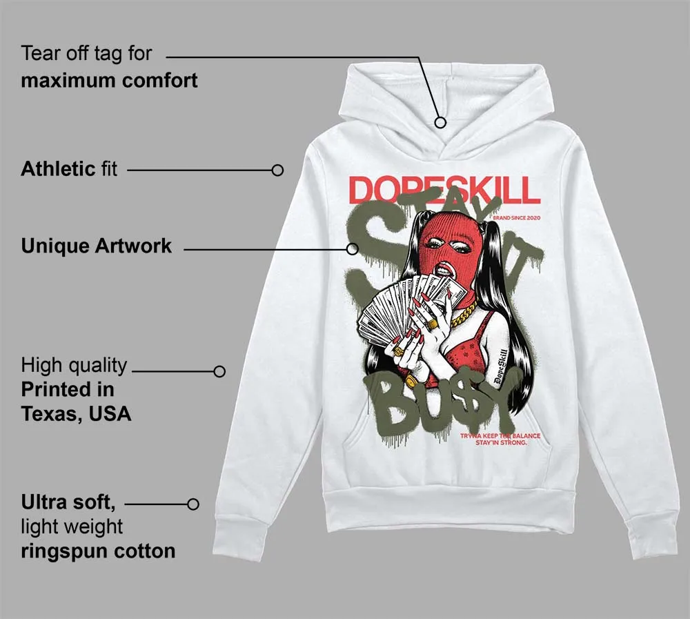Dunk Mystic Red Cargo Khaki DopeSkill Hoodie Sweatshirt Stay It Busy Graphic sold by DopeSkill product image thumbnail 3