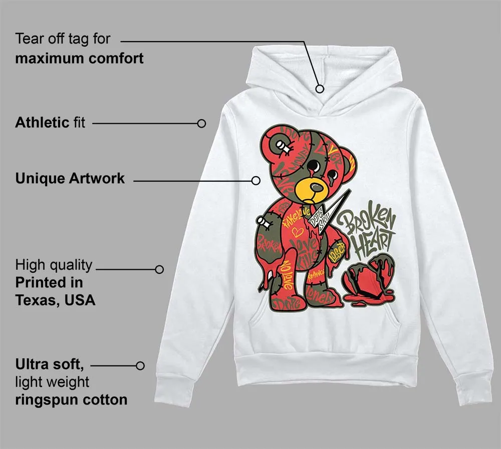 Dunk Mystic Red Cargo Khaki DopeSkill Hoodie Sweatshirt Broken Heart Graphic sold by DopeSkill product image thumbnail 3