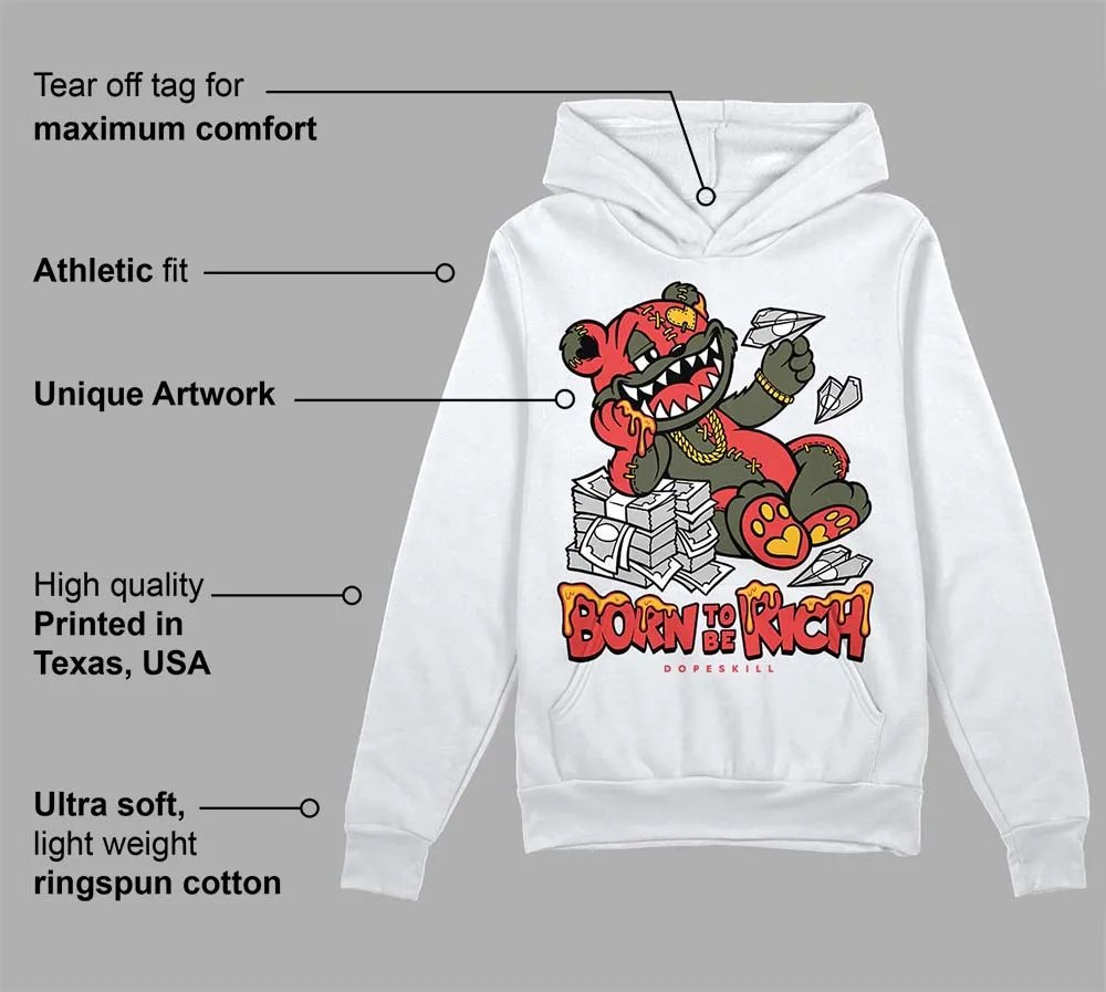 Dunk Mystic Red Cargo Khaki DopeSkill Hoodie Sweatshirt Born To Be Rich Graphic sold by DopeSkill product image thumbnail 3