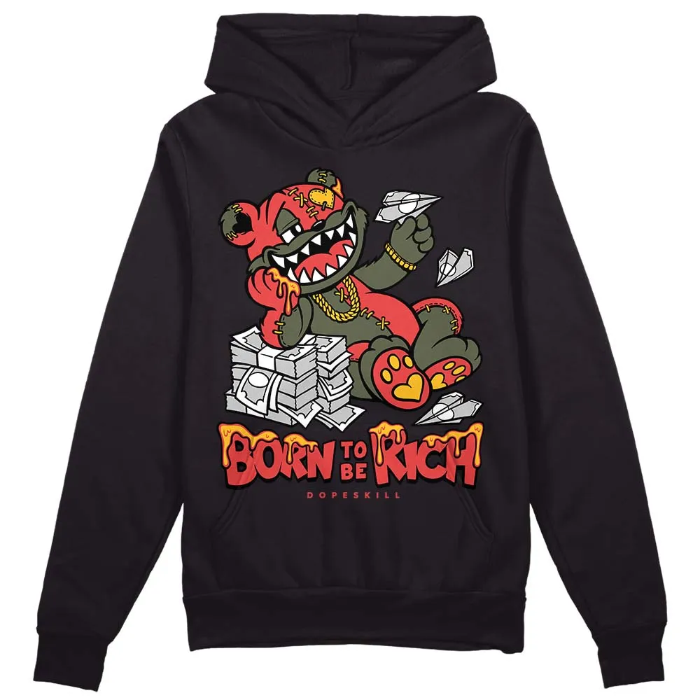 Dunk Mystic Red Cargo Khaki DopeSkill Hoodie Sweatshirt Born To Be Rich Graphic sold by DopeSkill product image thumbnail 2