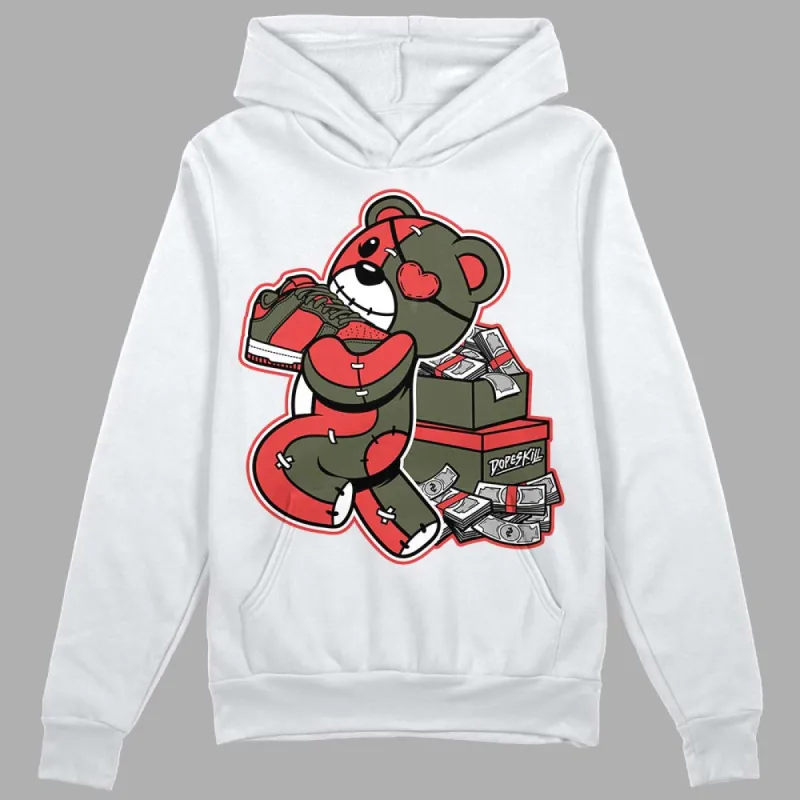 Dunk Mystic Red Cargo Khaki DopeSkill Hoodie Sweatshirt Bear Steals Sneaker Graphic sold by DopeSkill