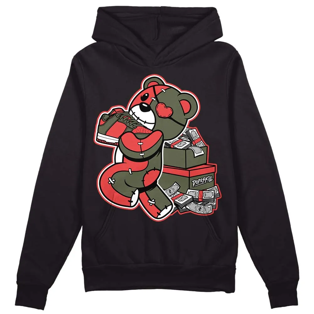 Dunk Mystic Red Cargo Khaki DopeSkill Hoodie Sweatshirt Bear Steals Sneaker Graphic sold by DopeSkill product image thumbnail 2