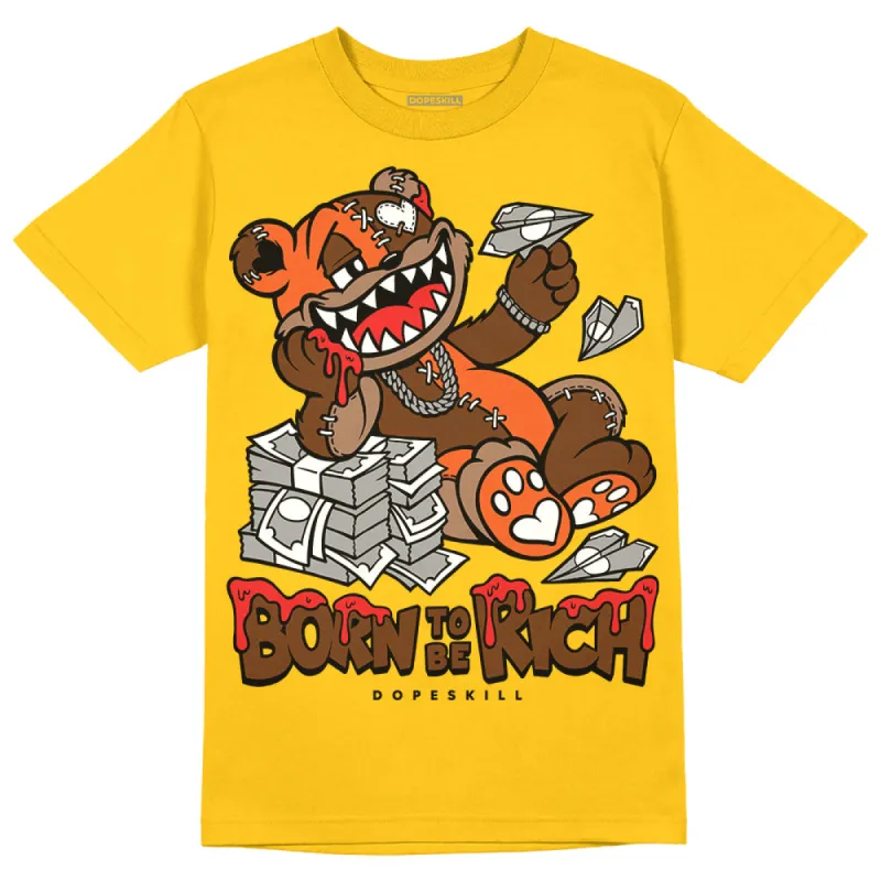 Yellow Collection DopeSkill Gold T-shirt Born To Be Rich Graphic sold by DopeSkill