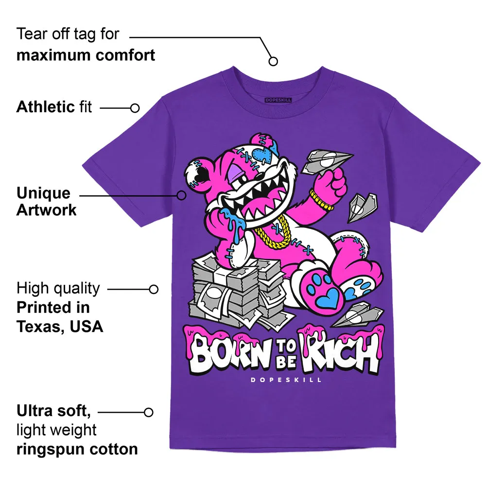 PURPLE Collection DopeSkill Purple T-shirt Born To Be Rich Graphic sold by DopeSkill product image thumbnail 2