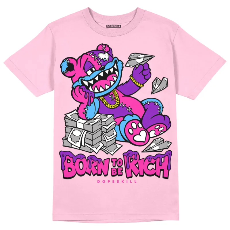 Pink Collection DopeSkill Pink T-shirt Born To Be Rich Graphic sold by DopeSkill