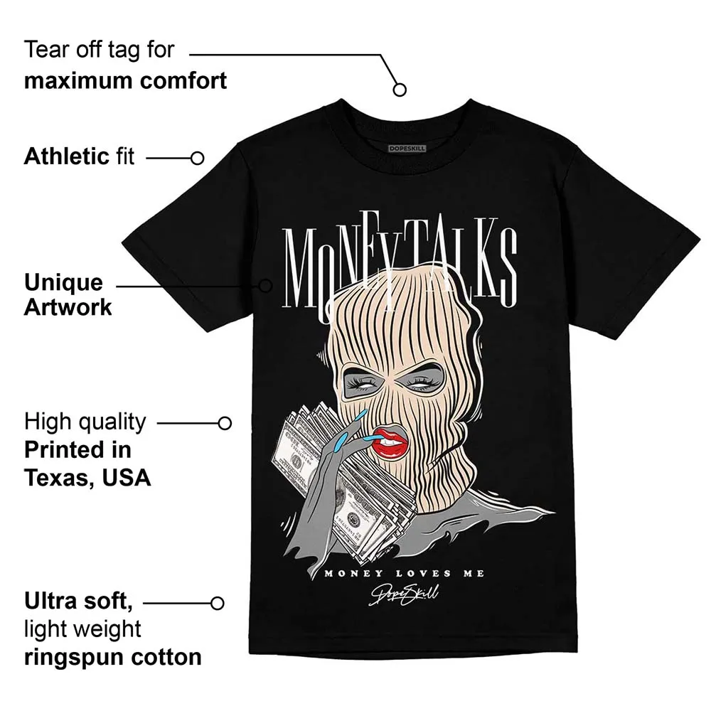 Sail Black 2s DopeSkill T-Shirt Money Talks Graphic sold by DopeSkill product image thumbnail 3