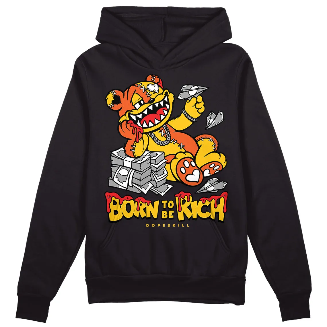Yellow Collection DopeSkill Hoodie Sweatshirt Born To Be Rich Graphic sold by DopeSkill