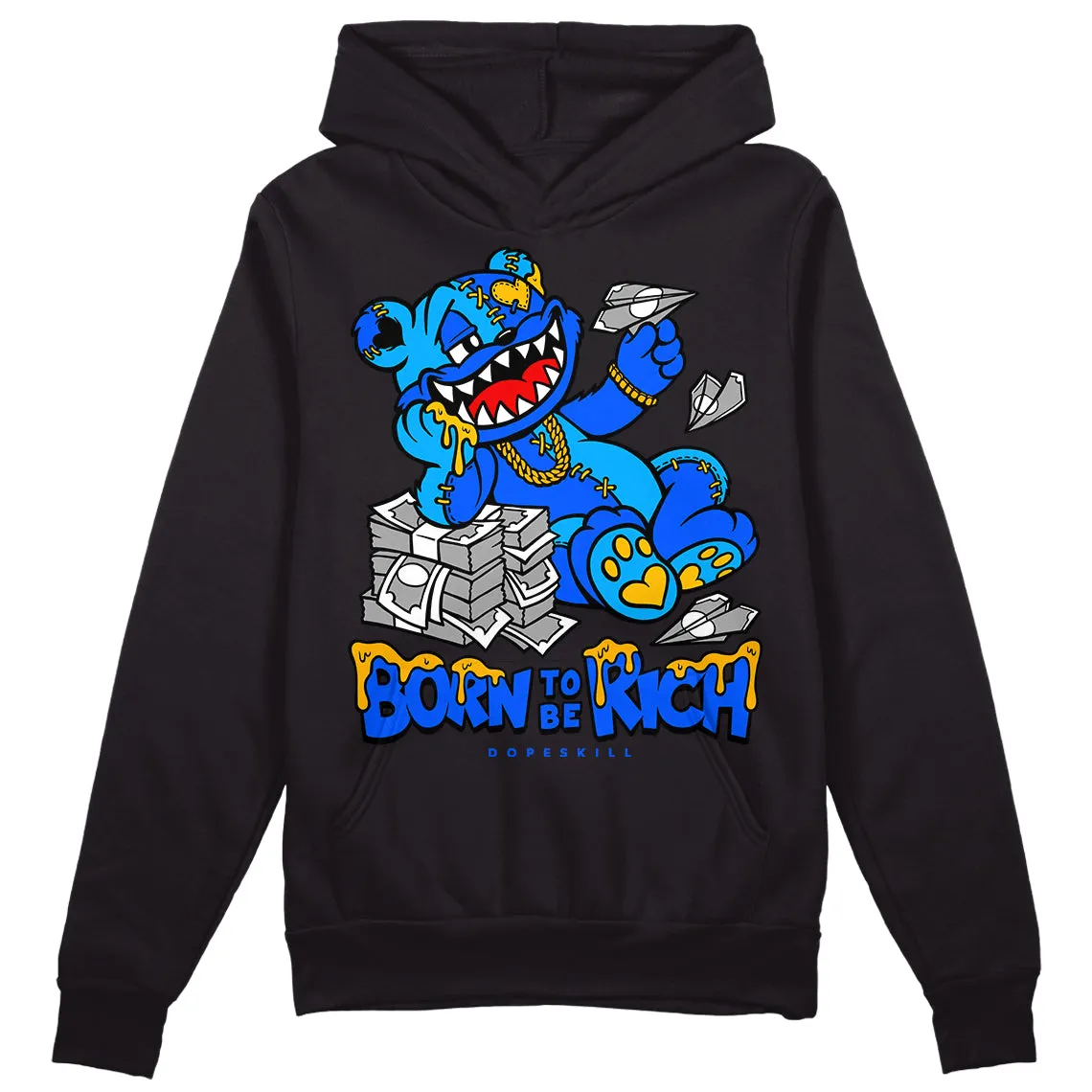 Royal Blue Collection DopeSkill Hoodie Sweatshirt Born To Be Rich Graphic sold by DopeSkill product image thumbnail 2