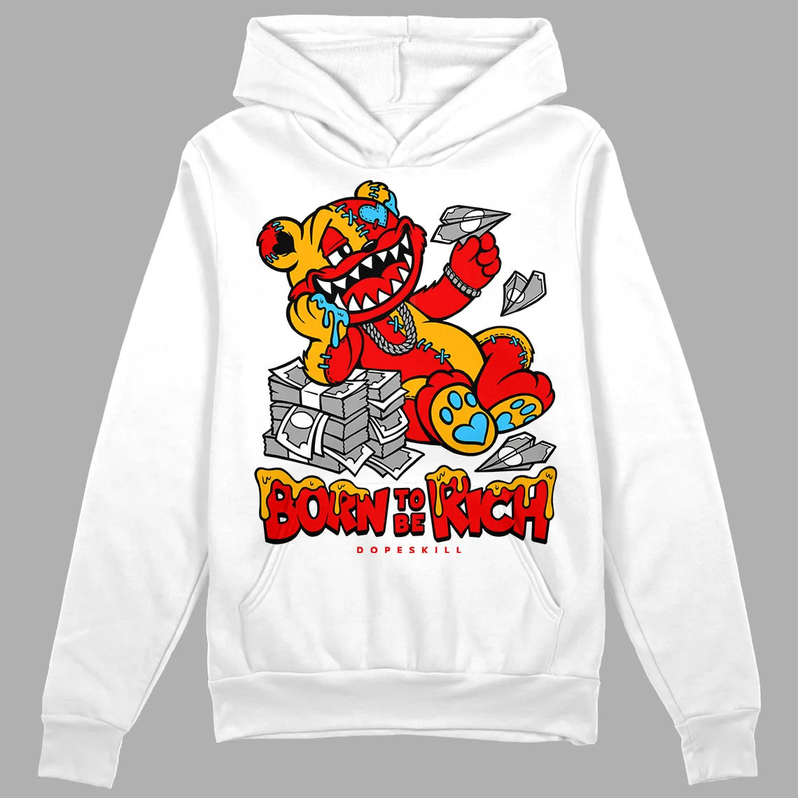 Red Collection DopeSkill Hoodie Sweatshirt Born To Be Rich Graphic sold by DopeSkill product image thumbnail 2